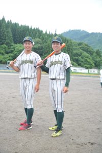 3年生　主将 鈴木喬くん（左）と伊藤颯くん（右）